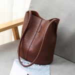 Pehme nahast vintage &auml;mbrikujuline &otilde;lakott tumepruun v&auml;rv