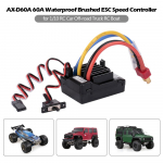 AX-D60A 60A veekindel harjatud ESC kiiruskontroller 1/10 RC autole must