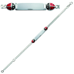 Les Tr&eacute;sors De Lily [B9937] &ndash; h&otilde;bedane &auml;&auml;rekivi 'Bambino Coccinelles' h&otilde;bepunane &ndash; 16 cm 5 mm h&otilde;be