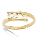 Kullatud s&otilde;rmus 'C&acirc;lin' Valge kuld - 12x4 mm 54 kuld