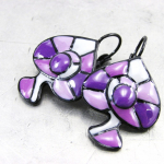 NOA [G5759] - Boucles Cr&eacute;ateur 'Arlequin' violet lilla