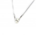 Les Tr&eacute;sors De Lily [I2597] - h&otilde;bedane kaelakee  Goddess Opal  H&otilde;bevalge (roodiumiga kaetud) - 12 mm valge