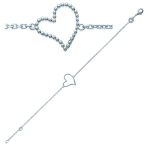 Les Tr&eacute;sors De Lily [I8091] - h&otilde;bedane k&auml;ev&otilde;ru  Love  - ​​14x14 mm h&otilde;be