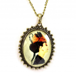 Les Tr&eacute;sors De Lily [K6996] - Beež  Belle Epoque  disainer pikk kaelakee - 80 cm 6x4 cm kuld