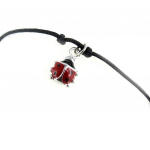 Les Tr&eacute;sors De Lily [K9582] - Bracelet Argent 'Coccinelle' rouge punane