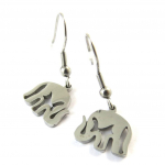 Les Tr&eacute;sors De Lily [N9329] - Boucles Acier 'Elephant' - 15x12 mm h&otilde;be