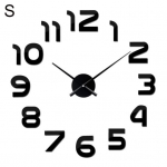 Kaasaegne DIY akr&uuml;&uuml;lpeegli pinnaga seinakleebis Kvartskell elutoa sisekujundus S must