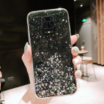 Bling Glitter Star Glitter &uuml;mbris Xiaomi Redmi Note 12 Pro Note 11S Mi 13T POCO M3 12T Note 10 Lite Mi 10 Pro s&auml;rava litriga l&auml;bipaistev tagakaas Redmi Note 10 5G must