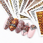 19 tk v&otilde;luv Leopard Nail Art Water Transfer kleebised kleebised fooliumi &uuml;mbrisotsikud isetegemine