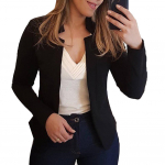 LadyStyle s&uuml;gismood naiste &uuml;hev&auml;rviline pikkade varrukatega krae Slim Fit bleisermantel M