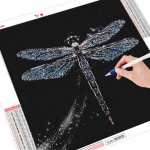 Teemantkunst maalimine Dragonfly pildid kividest 5D DIY Teemanttikandid Loomade mosaiik M&uuml;&uuml;k K&auml;sitsi valmistatud kingitus Full Round （30x30CM）