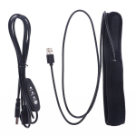 52cm 5V USB K&uuml;tteriba Objektiivi Temperatuuri Hoidja Udu Kaste J&auml;&auml;mise V&auml;ltimiseks Kaamera Jaoks black