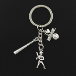 Ma armastan pesapallikurikas Pesapallim&uuml;ts Kindad ripatsid Isetehtud k&auml;sitsi valmistatud meeste v&otilde;tmehoidjad v&otilde;tmehoidjad ehted, suveniir kingituseks type 1