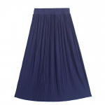 Naiste suvine vabaajamood pluss suuruses avar retro k&otilde;rge v&ouml;&ouml;kohaga keskmise pikkusega seelik Naiste plisseeritud seelik one size must