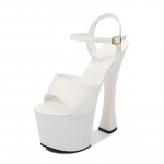 Suvised k&otilde;rgete kontsadega seksikad &ouml;&ouml;klubi naiste kingad veekindla platvormiga mudel Catwalk pulgatantsud naiste sandaalid LFD 34 valge