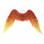 T&auml;iskasvanute tiivad Halloweeni karnevali kokkupandav lausriidest prindiga Phoenix Angel Wing