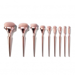 9Pcs Foundation Brushes Reusable Anti-scratch High-density Bristles Universal Easy to Pick Up Women Cosmetic Vanity Supplies