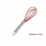 1 tk k&auml;sitsi munavahustaja k&otilde;rge kvaliteediga roostevabast terasest silikoonist &otilde;hupalli vispliga kooresegisti piimakokteil segamisriistad 8/10/12 tolli rainbow-8inches