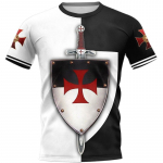 Mood Retro Knights Templar 3D Print Meeste T-s&auml;rgid Suvised vabaaja T&auml;navar&otilde;ivad Paari T-d L&uuml;hikeste varrukatega Topid Drop Shipping 6XL 5XL