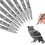 9 Micro-Pen Precision Fineliner veekindlat arhiveerimise tindipliiatsit Fine Point Line pliiats kunsti akvarelli jaoks must