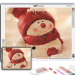 T&auml;ielik 5D teemantmaaling j&otilde;ulupuu J&otilde;uluvana lumememm 5D teemantmaal Full Round 20X30CM