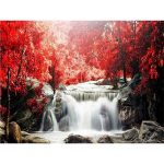 DIY 5D teemantmaaling juga maastik K&auml;sit&ouml;&ouml; t&auml;is&uuml;mmargune vaigust teemanttikandid ristpistes m&auml;e seinakunst Full Round 20x30CM