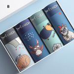 MiiOW 4tk Animal Print Meeste Aluspesu Bokserp&uuml;ksid Noorte Puuvillane Meeste Bokserid Hingavad Alusp&uuml;ksid Pesu Meeste Alusp&uuml;ksid XL