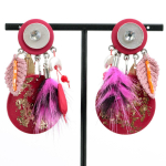Les Tr&eacute;sors De Lily [R6139] - Disainklambrid  Lilipoupettes  punased - 65x35 mm punane