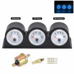 2'' 52 mm kolmekordse m&otilde;&otilde;turiga komplekt &otilde;lir&otilde;hum&otilde;&otilde;tur &Otilde;li temperatuuri n&auml;idik Veetemperatuuri n&auml;idik Voltmeeter Tahhomeeter universaalne s&otilde;iduautodele