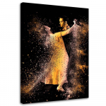 Feeby l&otilde;uenditr&uuml;kk, kuldtolmus tantsiv paar 40x60 kuldne