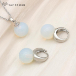 Vintage roosikulla v&auml;rvi &uuml;mmargune s&uuml;nteetiline t&uuml;rkiissinised k&otilde;rvar&otilde;ngad, ehtekomplektid naistele pulmade ripatsiga kaelakee