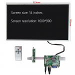 14-tollise LCD-ekraaniga monitori draiveri juhtplaat 2AV HDMI-&uuml;hilduv VGA Raspberry Pi Banana/Orange Pi miniarvuti jaoks