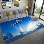 Moodne lennuk 3D vaip koju elutuppa Pehme flanellvaip voodi toa vaip sissep&auml;&auml;s uksematt poisi magamistoa vaip lastele 120x160cm 1pcs