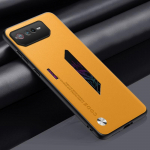 Luksuslik PU nahast telefoni&uuml;mbris Asus ROG telefonile 6 6D matt tagakaas silikoonist kaitse&uuml;mbris Asus ROG telefonile 5 5S Coque For ROG Phone 5 kollane