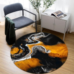 Magamistoa p&otilde;randamatt libisemisvastane vaip Vannitoa matt Abstraktne marmormustriga &uuml;mmargune vaip Elutoa ala vaip 120cm x 120cm