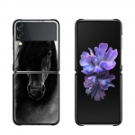 Telefoni &uuml;mbris Samsung Galaxy Z Flip3 5g taga arvuti &uuml;mbris Samsung Z Flip Capa Black Shell Hard Fundas Running Horses jaoks Samsung Z Flip3 5G