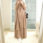 Lahtine r&uuml;&uuml; moslemi kleit T&uuml;rgi islami r&otilde;ivaste komplekt Maxi kleidid naistele &uuml;hev&auml;rvilised pikkade varrukatega riided one size khaki