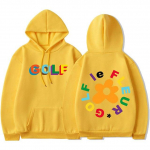 Golf Wang Le Fleur Lilleh&auml;&auml;l Igor Tyler Looja Skate Hoodie Meeste vabaaja hip-hop dressipluusid Kahepoolse tr&uuml;kiga pullover L kollane