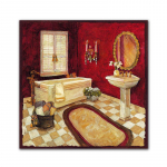 Vannivann Du&scaron;iruum Seinapildid Retro tualettruum Kunst Plakat L&otilde;uend Maalimine Vannitoa tr&uuml;kised ja plakatid Kodukujundus HD2098 20x20cm no frame