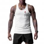 Vintage Elastic Slim Fit Tank Top Suvine Meeste Fitness Varrukateta T-s&auml;rk Sport Higi neelav M must