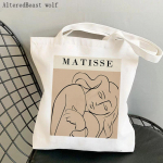 Naiste ostukott Henri Matisse Joonijoonis naisekotist Harajuku ostul&otilde;uend Ostekott t&uuml;drukute k&auml;ekott Naiste &otilde;lakott 24*26cm