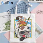 avatar la leyenda de aang ostukott shopper bolsas de tela tote džuudist kott korduvkasutatav puuvillakott kootud &ouml;kokott džuudist korduvkasutatav haarats 24*26cm