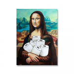 Naljakas kunst l&otilde;uendimaal Mona Lisa Prindi Tualett Sein Kunst Vannitoa Paberplakat Kodukaunistuse pilt elutuppa magamistuppa 21x30 No Frame