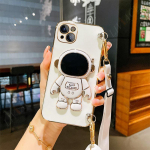 X3 Pro Astronaut Crossbody kaelapaela telefonihoidiku &uuml;mbris Xiaomi Mi Poco X3 Nfc Pro X4 M4 X5 Pro 4G 5G M3 F3 C40 M5 aluse kaas Poco C40&Case & Strap valge