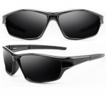 Polariseeritud Spordip&auml;ikeseprillid V&auml;litingimustes Mehed Naised Ratsutamisprillid PC Plahvatuskindlad p&auml;ikeseprillid Uv400 must