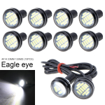 2/10 tk 23mm White Eagle Eye Light suure v&otilde;imsusega 4014 12SMD 12V auto udu DRL pirn tagurpidi varuparkla signaallamp 10PCS