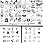 Maagiline t&auml;toveering kestab 15 p&auml;eva Minitattoo kleebis Veekindel kauakestev v&otilde;ltst&auml;toveering Ajutine t&auml;toveering p&uuml;sit&auml;toveering 92pcs mini stickers