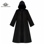 Halloween Cos Robe Cape Cos Kost&uuml;&uuml;m Peo Pikk Cosplay Pikk Must R&uuml;&uuml; kleit S must