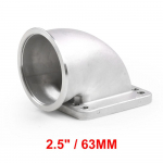 2,5-tolline 3-tolline 3,5-tolline Vband 90-kraadine valatud turbo-p&otilde;lve adapteri &auml;&auml;rik T3 T4 turbo&uuml;lelaaduri 304 roostevabast terasest 2.5inch