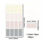 40/60/160 tk 10 lehte Lihtne Morandi v&auml;rviline kleebis Isekleepuv registrikleebised S